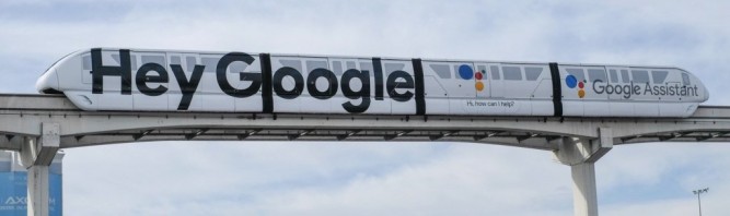 CES 2018이 열리는 라스베거스에 등장한 구글 어시스턴트 광고 - 심재석 제공